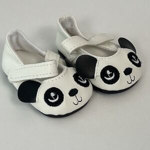 Panda Bear Doll Shoes‎ White Mary Jane Shoes for Dolls Cute Costume